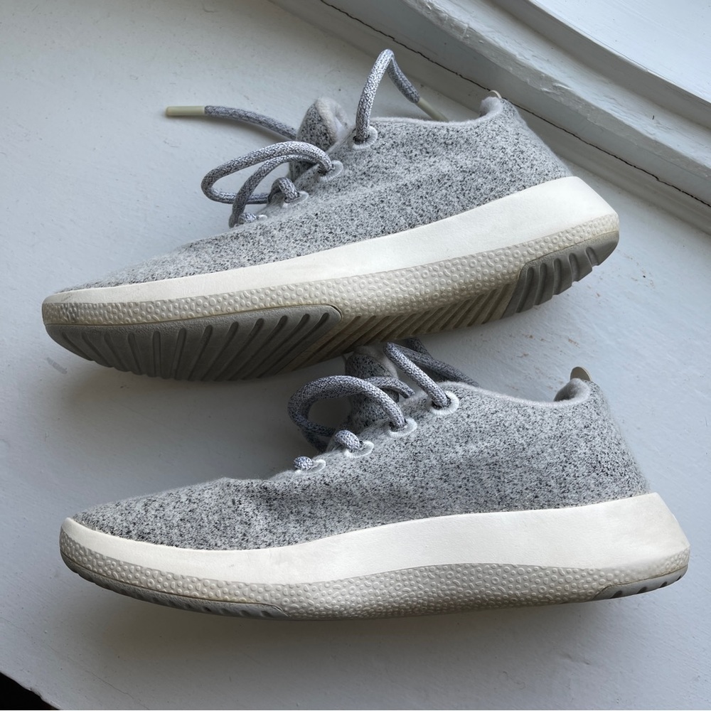 AllBirds Gray Wool Runners, Merino Wool, Women’s Size 9